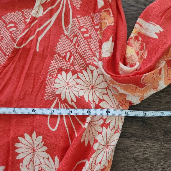 Free People Midi Dress S Floral Cottagecore Farmhouse Romantic‎ Feminine Boho - Picture 9 of 9